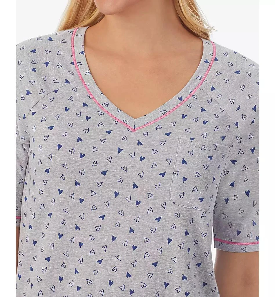 Cuddl Duds Printed Elbow-Sleeve Top & Capri Pants Pajama Set 4