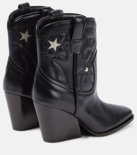 Stella McCartney Embroidered faux leather ankle boots 3