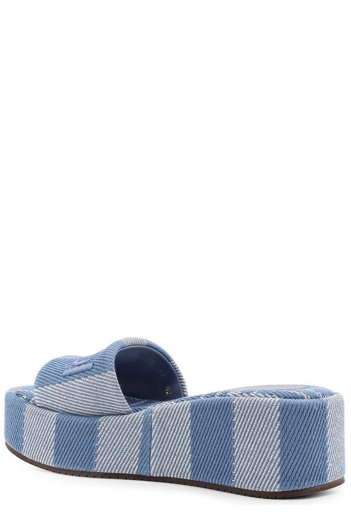 Fendi Fendi Sunshine Denim-Effect Jacquard Platform Slides 3