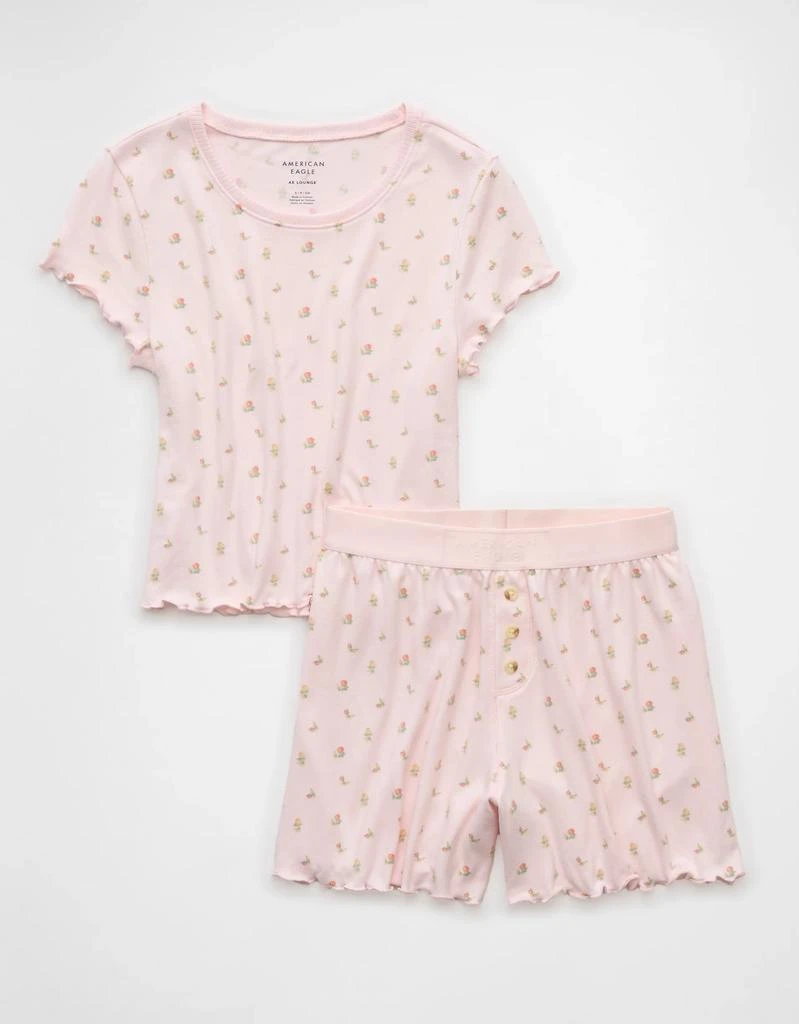 AE AE Printed Plush Baby Tee PJ Set 3