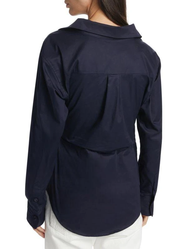 En Saison Hardin Gathered Cotton Shirt 2