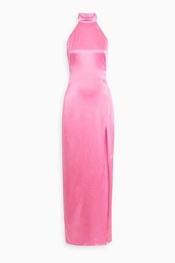 NICHOLAS Ramina silk-satin halterneck gown