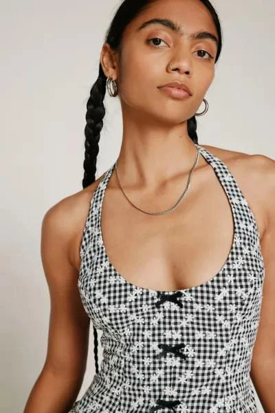 For Love & Lemons For Love & Lemons Janice Gingham Mini Halter Dress -  Dresses & Skirts - Free Shipping - BeyondStyle