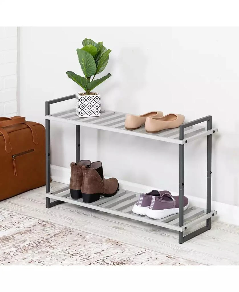 Honey Can Do 2-Tier Tubular Metal Shoe Rack 1