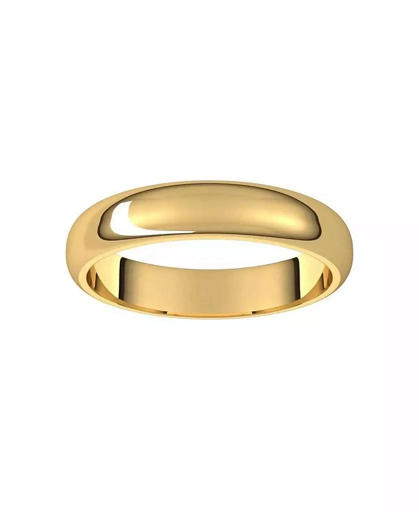 Curata Jewelry Solid 18k Gold 4mm Half Round Wedding Band Ring Sizes 5-12 Wedding Band 3