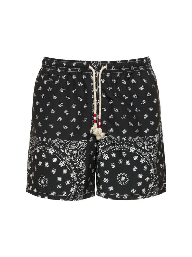 MC2 SAINT BARTH Mixed Bandana Print Tech Swim Shorts