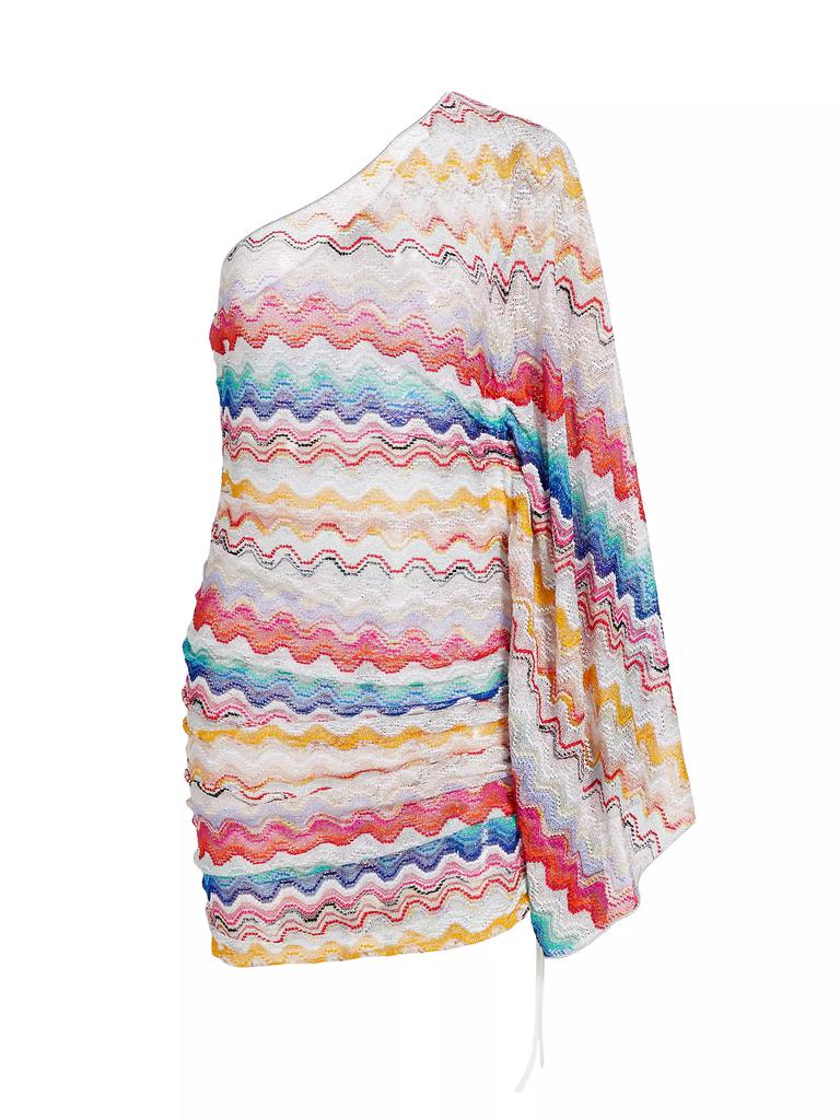 Missoni Zigzag Knit One-Shoulder Cover-Up Dress - Dresses