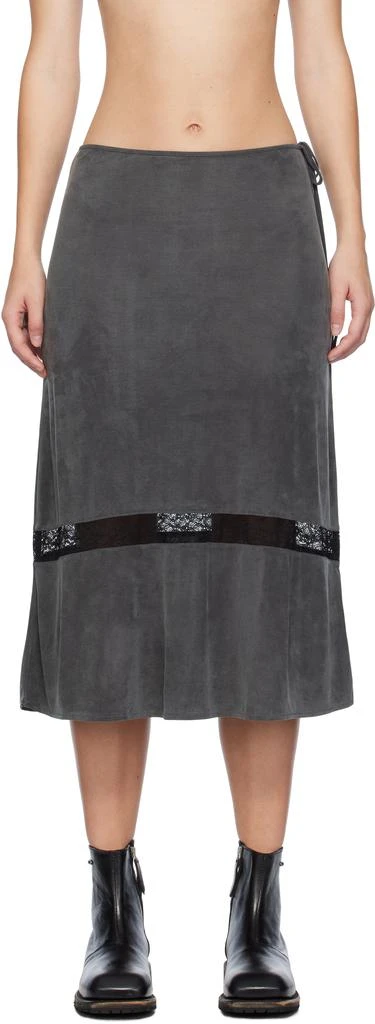 Our Legacy Gray Ballon Midi Skirt 1