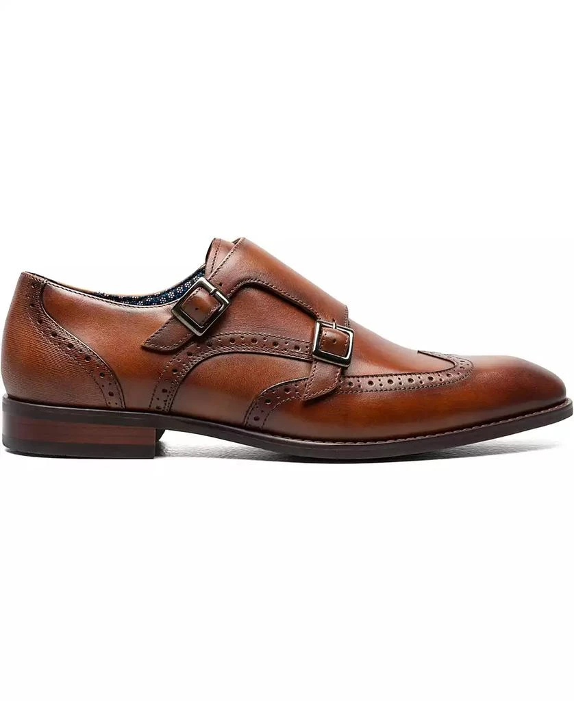 Stacy Adams Men's Karson Wingtip Double-Monk Strap Dress Shoe 3