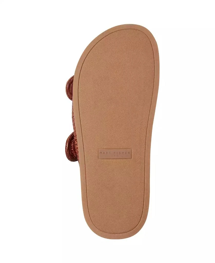 Marc Fisher Women's Valena Woven Double Strap Flat Sandals 5