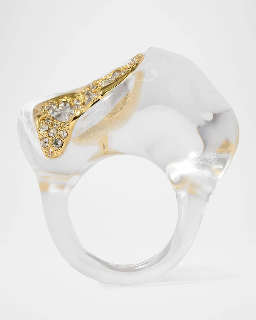 Alexis Bittar Liquid Lucite Crystal Pave Geode Ring 3