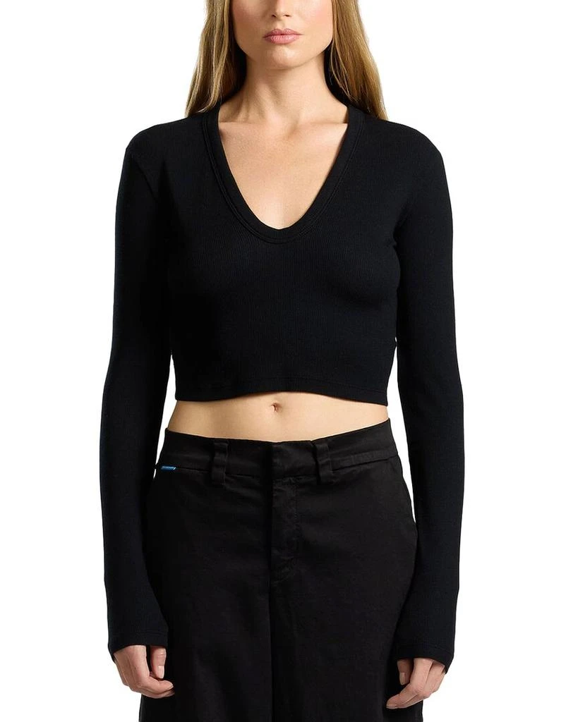 Cotton Citizen Verona Crop U-Neck Shirt 1