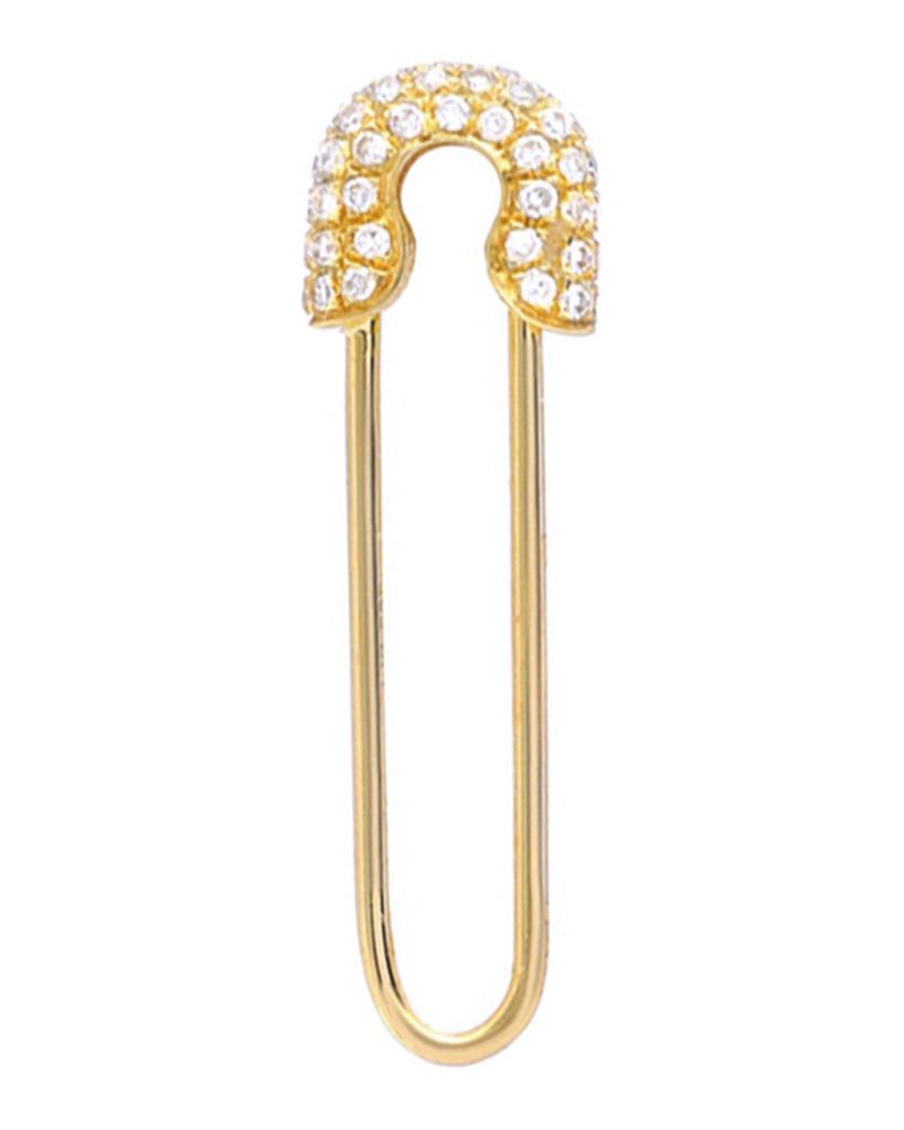 Zoe Lev Diamond Safety Pin Earring, Single