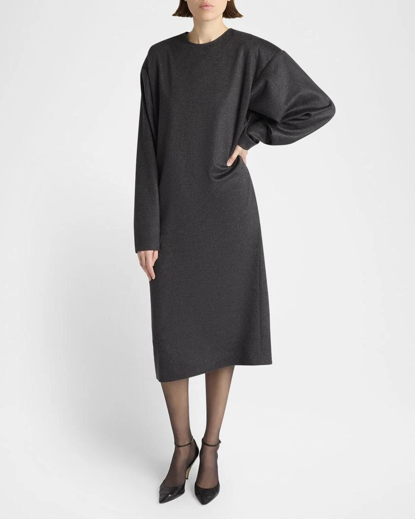 The Row Lysiane Long-Sleeve Midi Cashmere Dress 6