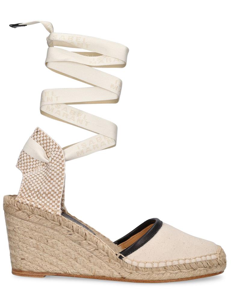 Isabel Marant 85mm Alfafi-gz Canvas & Rope Espadrilles