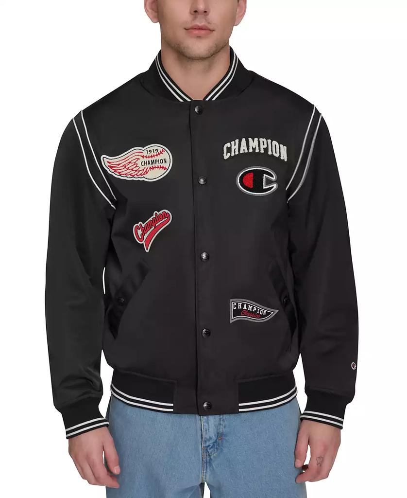champion 1919 hooded letterman jacket