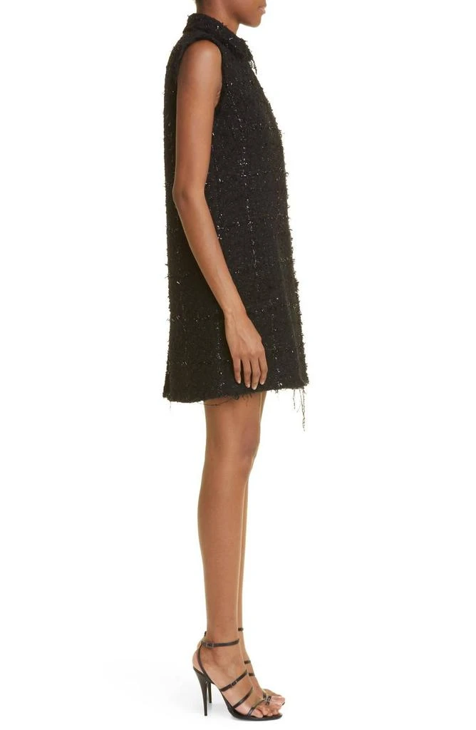 shein black lace dress SHEIN Plus Lantern Sleeve Mock Neck Lace Dress
