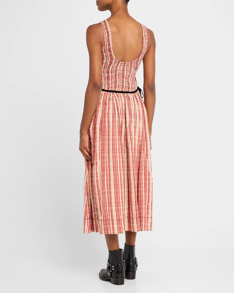 Free People Nightingale Plaid Midi Dress 3
