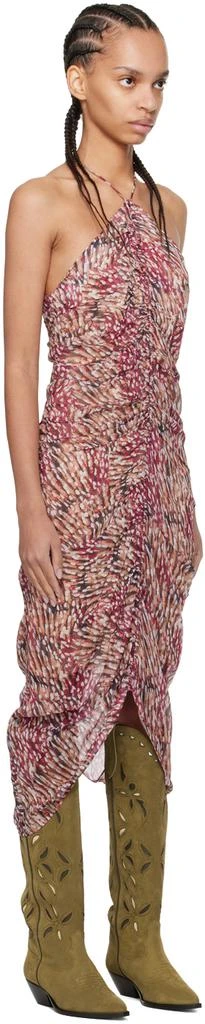 Isabel Marant Beige & Pink Valdi Midi Dress 2