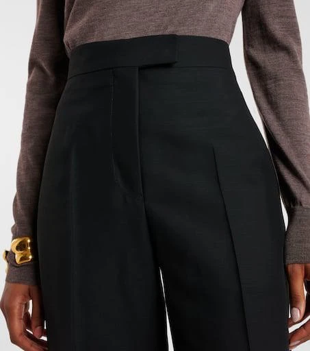 Salvatore Ferragamo High-rise faille straight pants 4