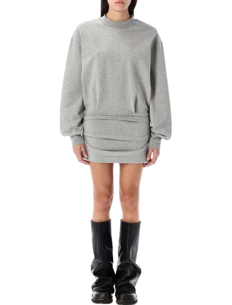 knee length dresses for ladies Long-sleeved fleece mini dress – Colors Store