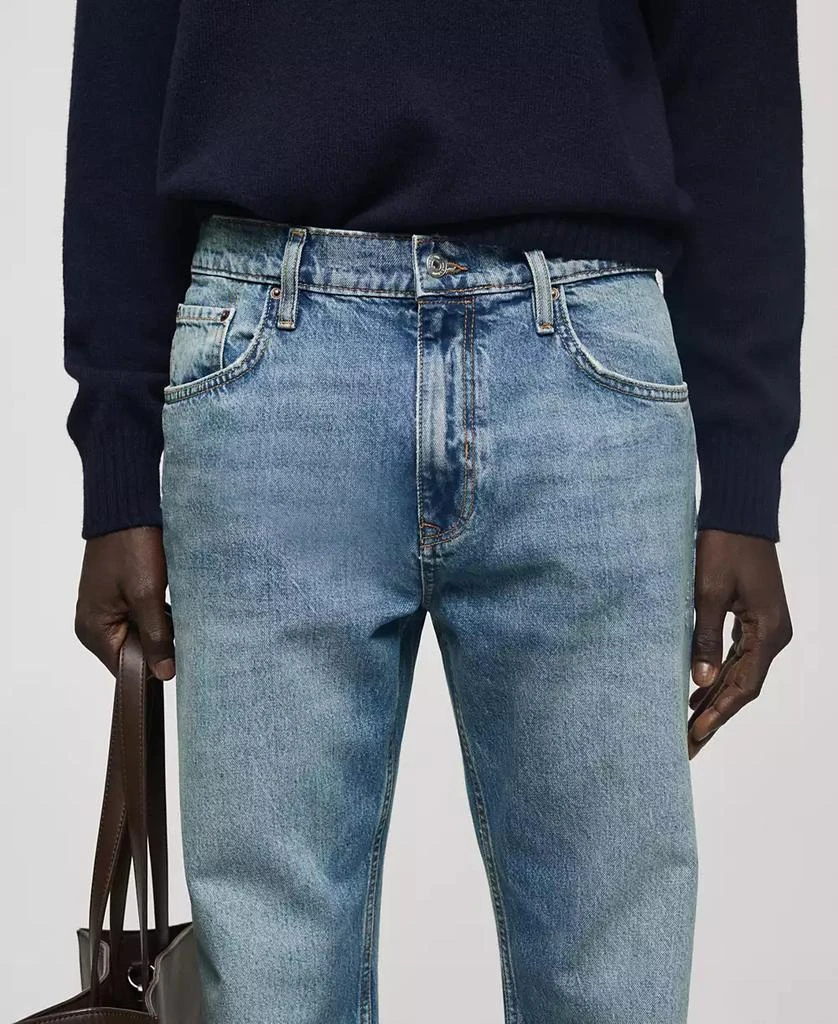 Mango Men's Straight-Fit Light Wash Bob Jeans 4
