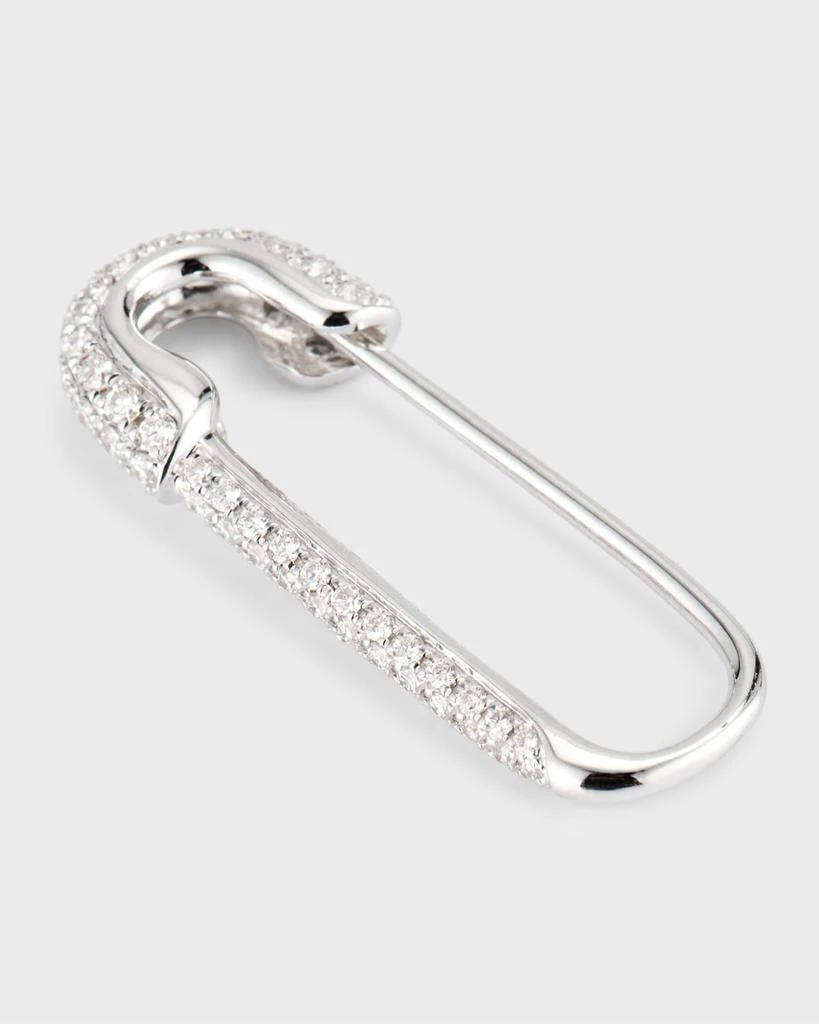 Anita Ko 18k White Gold Diamond Safety Pin Earring, Single (Right) 3