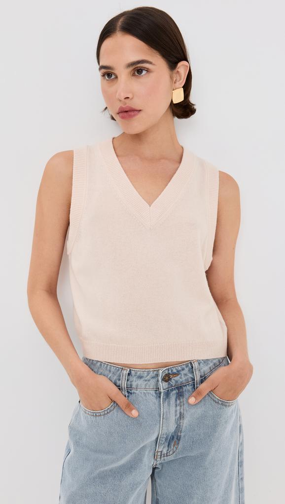 Sablyn Sterling Cropped V Neck Boxy Tank