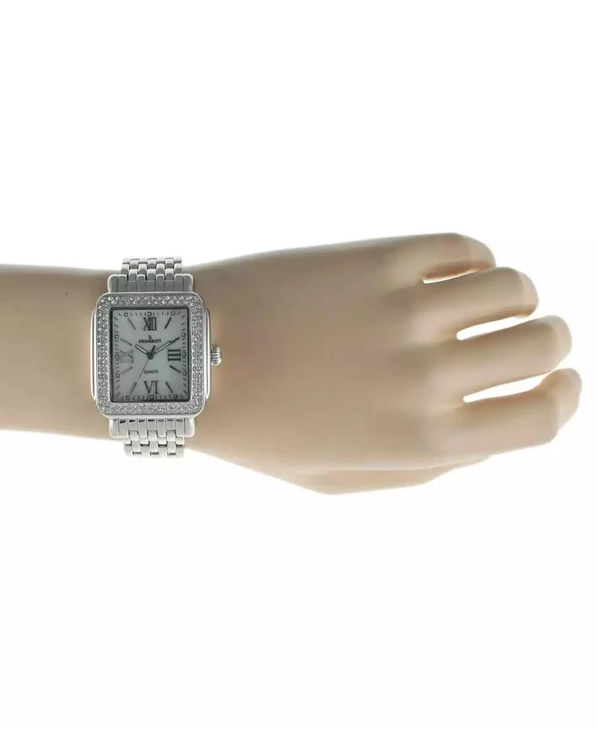 Peugeot Women
s 36X30mm Silver Tank Bracelet Watch Panther Link Bracelet 4