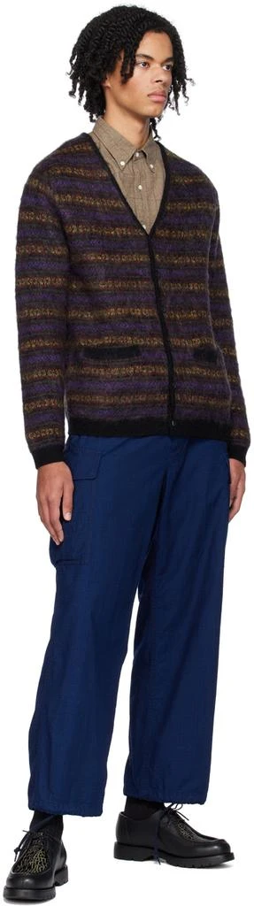 BEAMS PLUS Purple Fair Isle Cardigan 4
