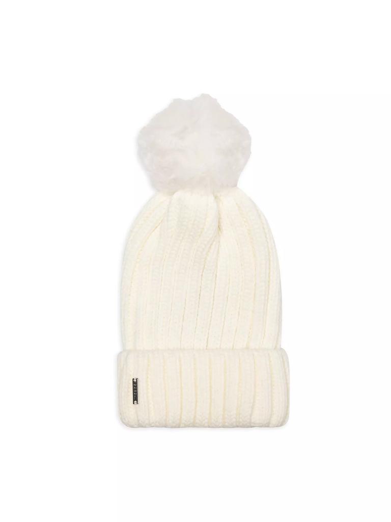Gorski Knit Hat with Toscana Lamb Pompom
