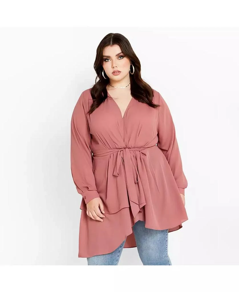 City Chic Womens Plus Size Shibara Top