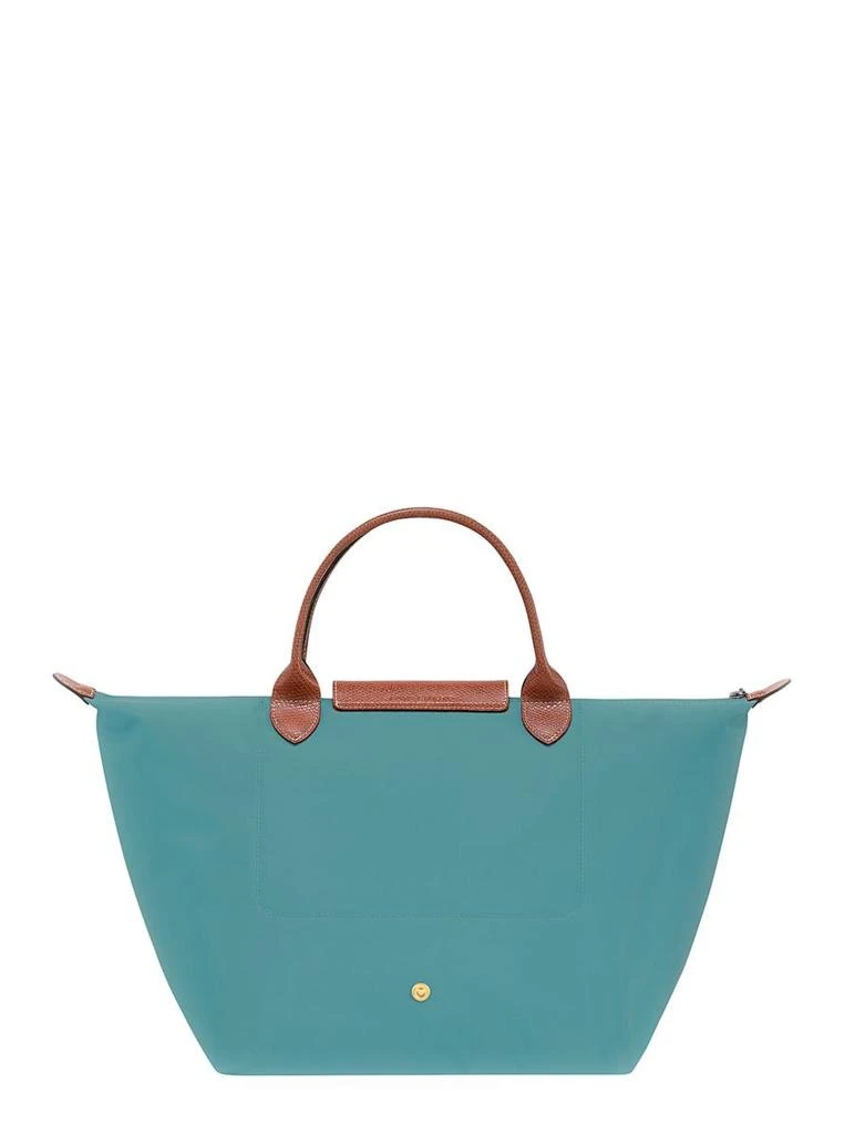 Longchamp 'Le Pilage Original' Green Medium Handbag With Embossed Logo On The Front In Canvas Woman 2