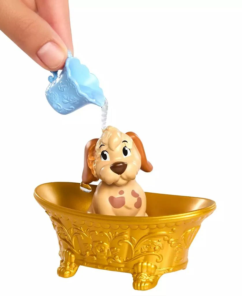 Disney Princess Bathe and Brush Belle Fashion Doll and Dog Figure 3