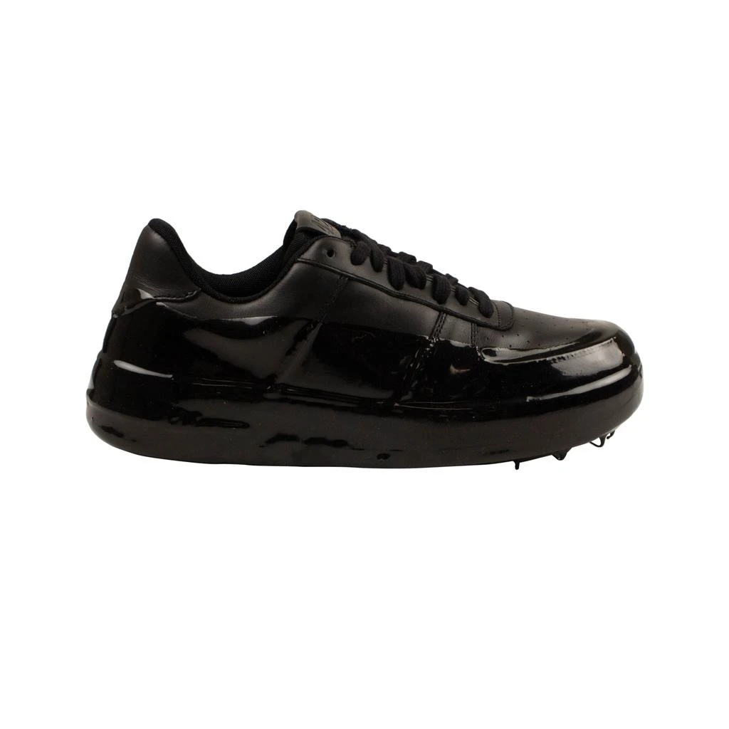 424 ON FAIRFAX 424 On Fairfax Wax Dipped Low Top Sneakers - Black 4