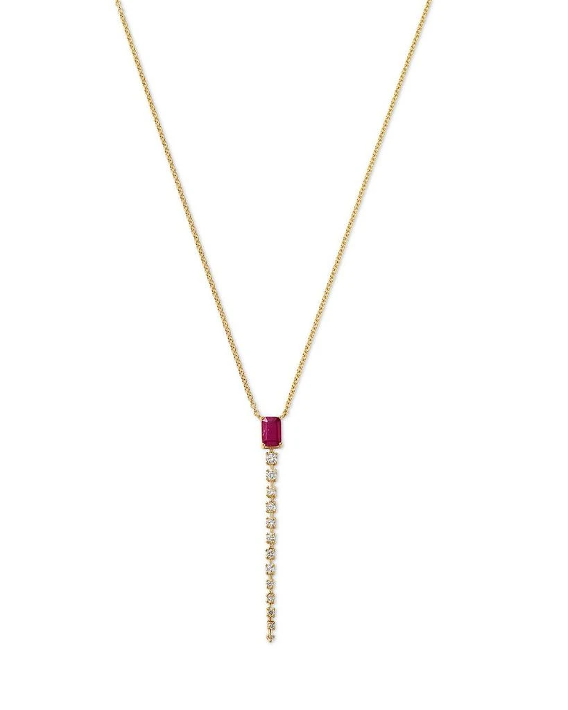 Bloomingdale
s Fine Collection Ruby 
Diamond Lariat Necklace in 14K Yellow Gold, 18" 1