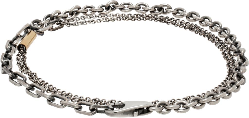 Title of Work Silver & Gold Multi Wrap Bracelet