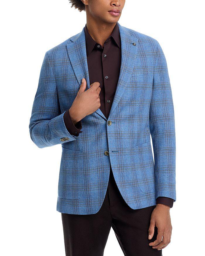 Jack Victor Plaid Unstructured Regular Fit Sport Coat