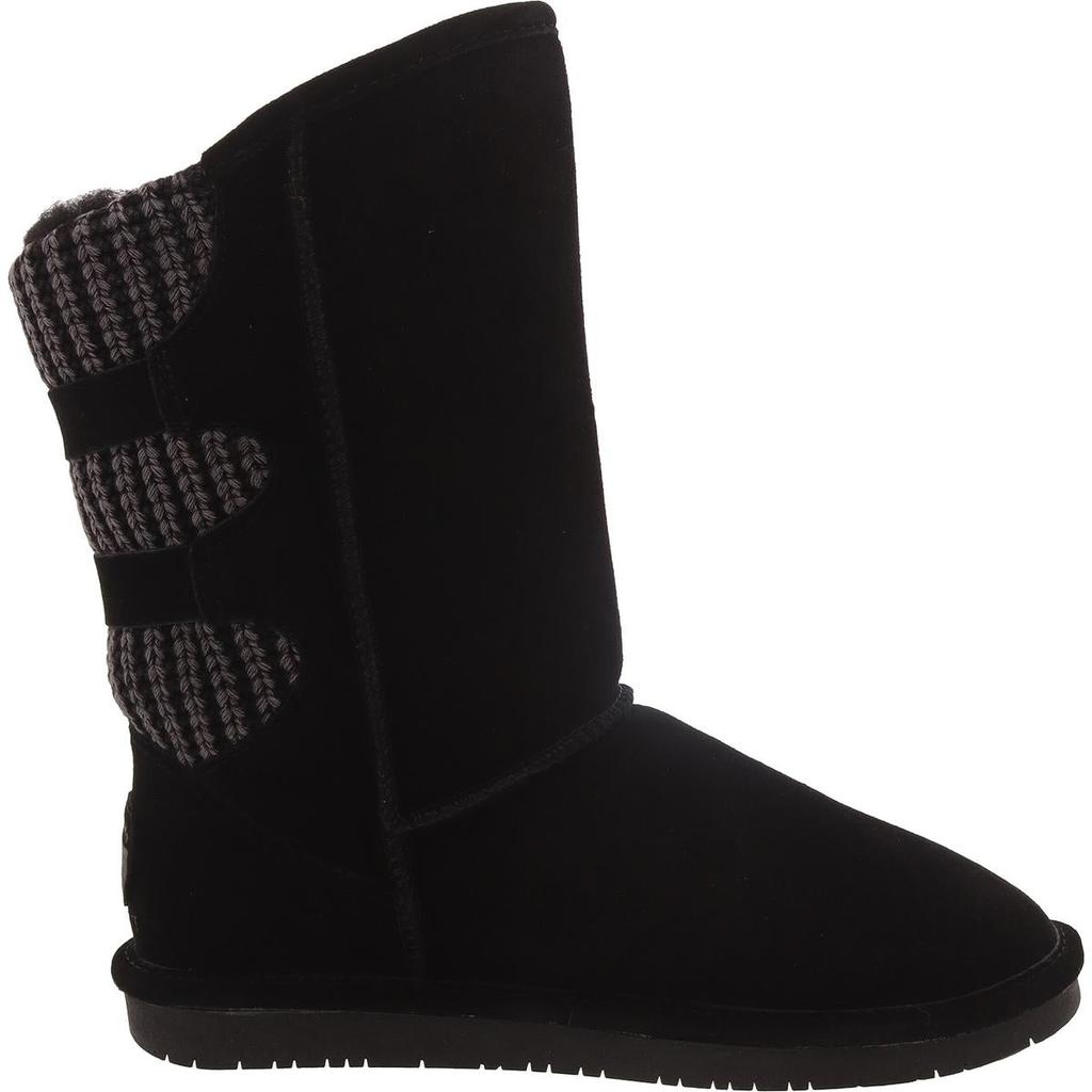 Bearpaw Boshie Womens Suede Knit Mid-Calf Boots