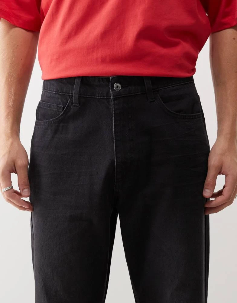 COLLUSION COLLUSION X005 straight leg jeans in washed black - BLACK 5