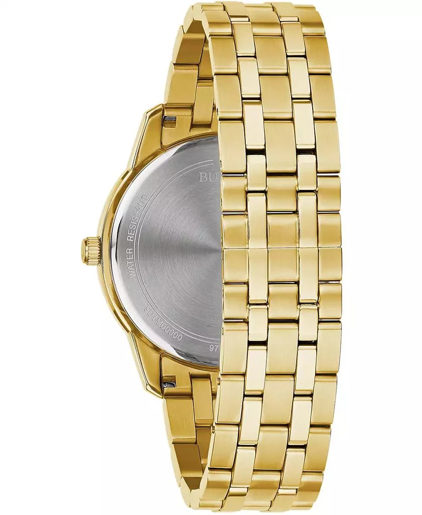 Bulova Men's Sutton Diamond-Accent Gold-Tone Stainless Steel Bracelet Watch 40mm 4