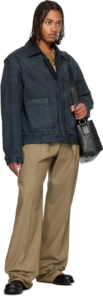 Dries Van Noten Beige Pleated Jeans 4