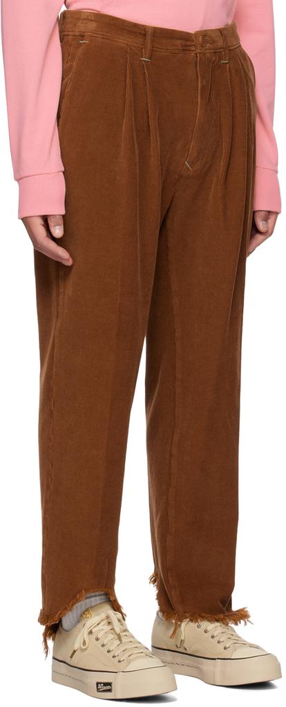 Facetasm Brown Distressed Trousers
