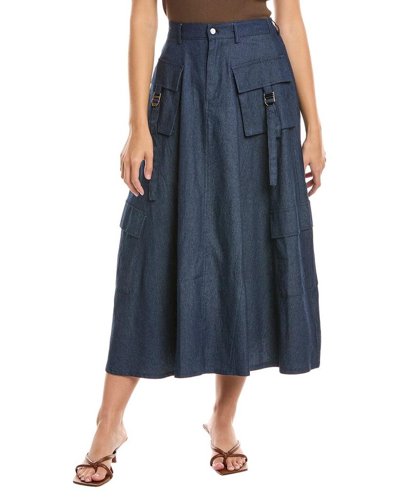Gracia Denim Cargo Skirt