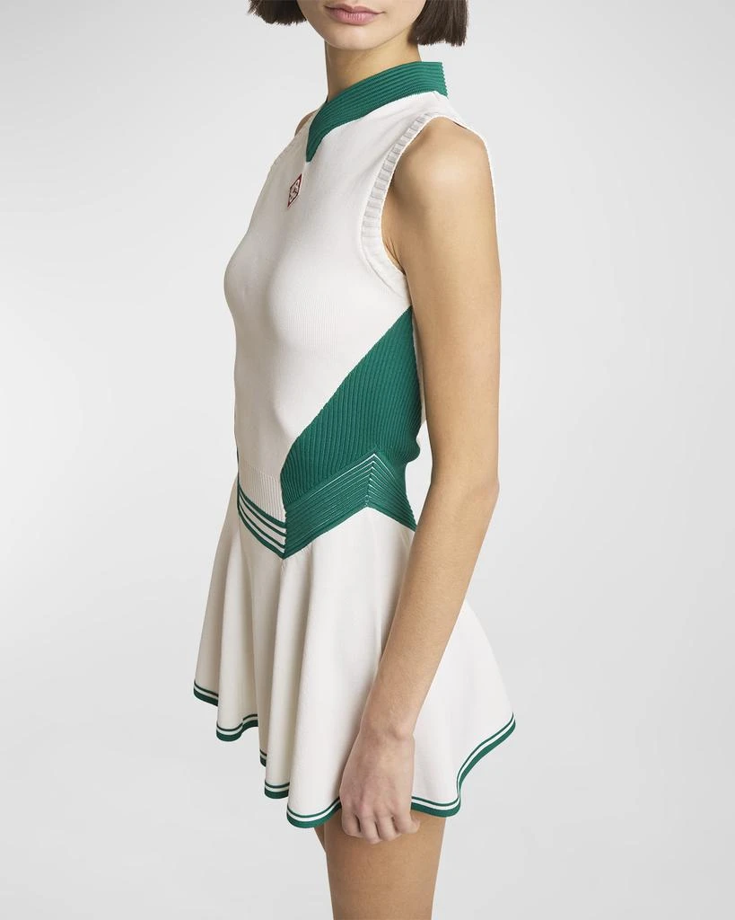 Casablanca Knit Nylon Mini Dress with Logo Detail 3