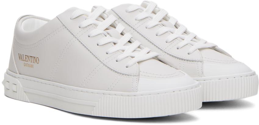 Valentino Garavani★ホワイト Cityplanet スニーカー Valentino White Cityplanet Calfskin Sneakers - Casual Shoes