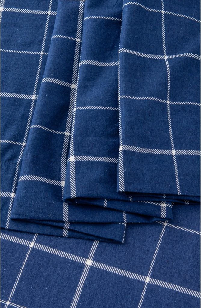 Woven & Weft Turkish Cotton Windowpane Printed Flannel Sheet Set 2