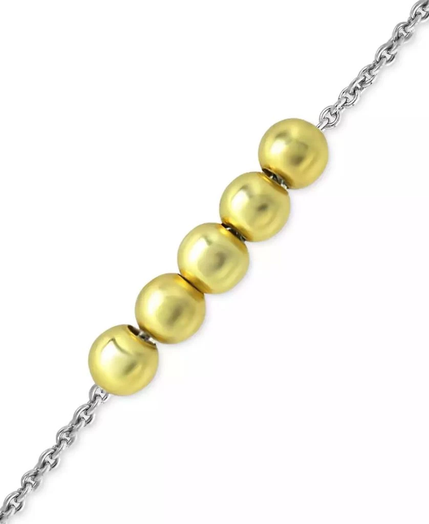 Giani Bernini Two-Tone Beaded Ankle Bracelet in Sterling Silver & 18k Gold-Plate, Created for Macy's 3