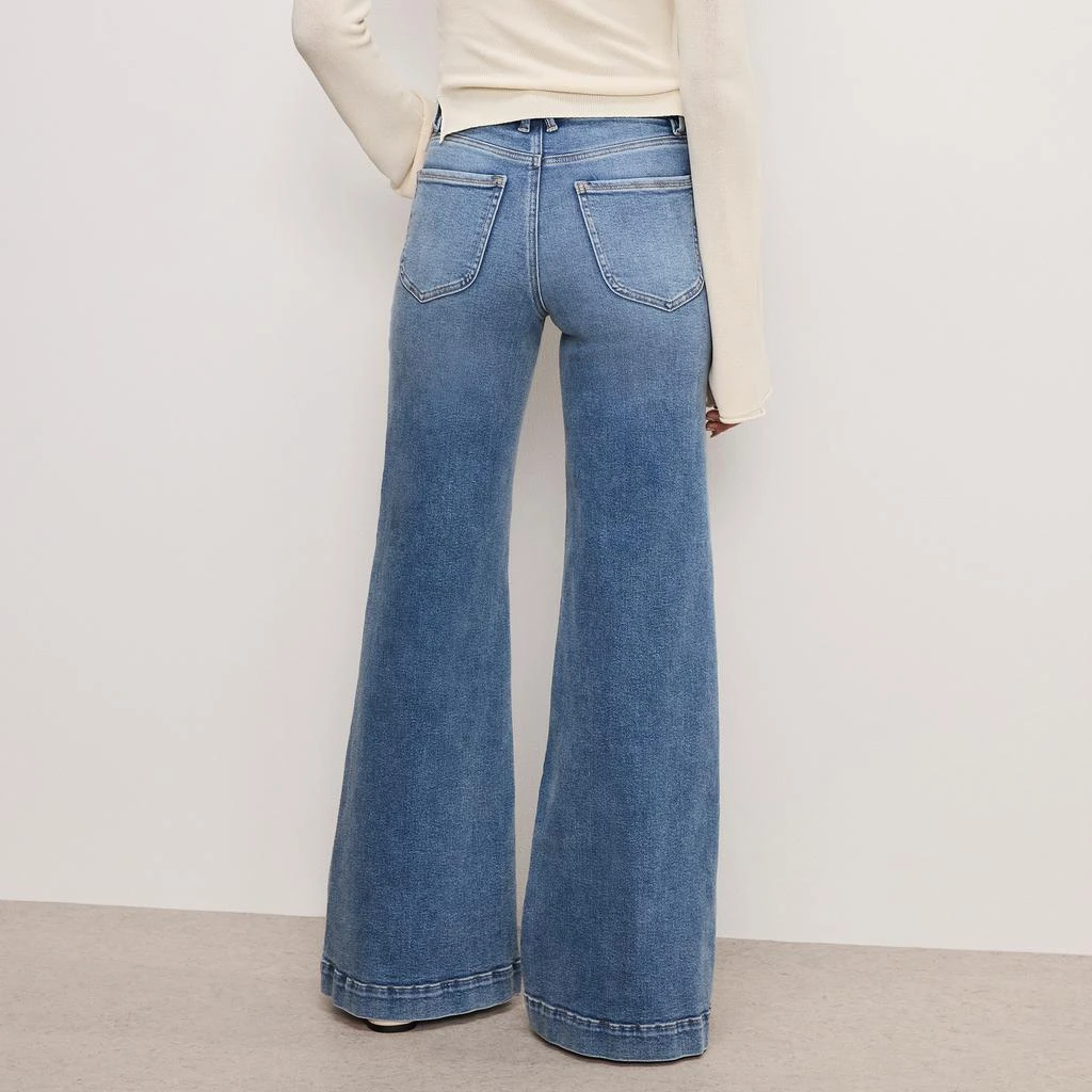 Good American Good Waist Palazzo Light Compression Jeans 2