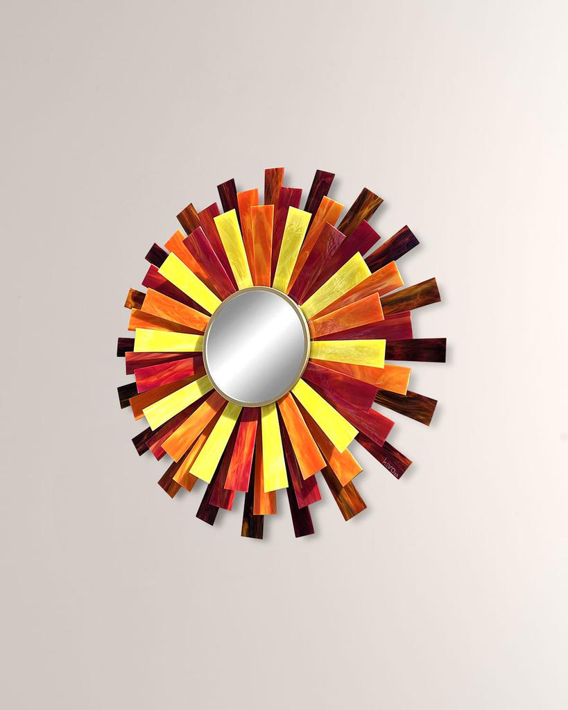 Karo Studios "Sunburst" Sculptural Wall Mirror - 37"